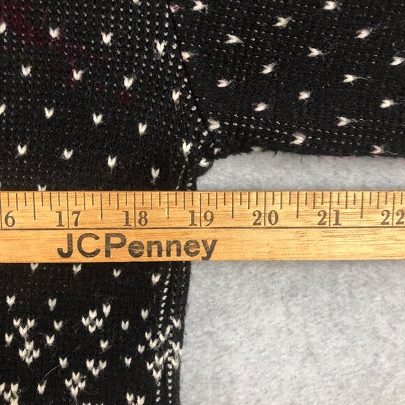 Tally-Ho Sweater Womens M Fair Isle Red Black Nordic Cardigan Sweater Christmas - Picture 5 of 8